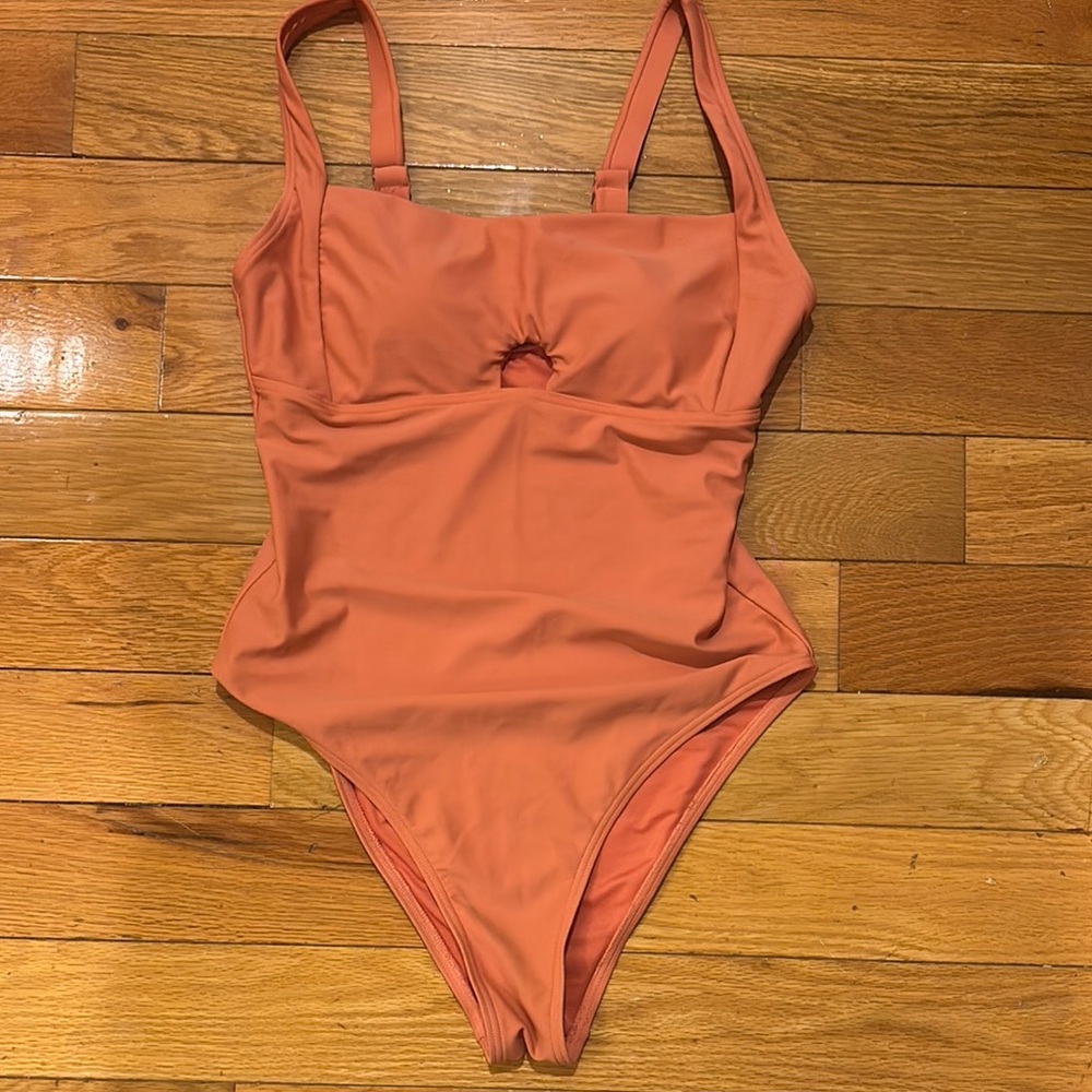 CUPSHE Stylish Orange One-Piece Swimsuit Size Medium
